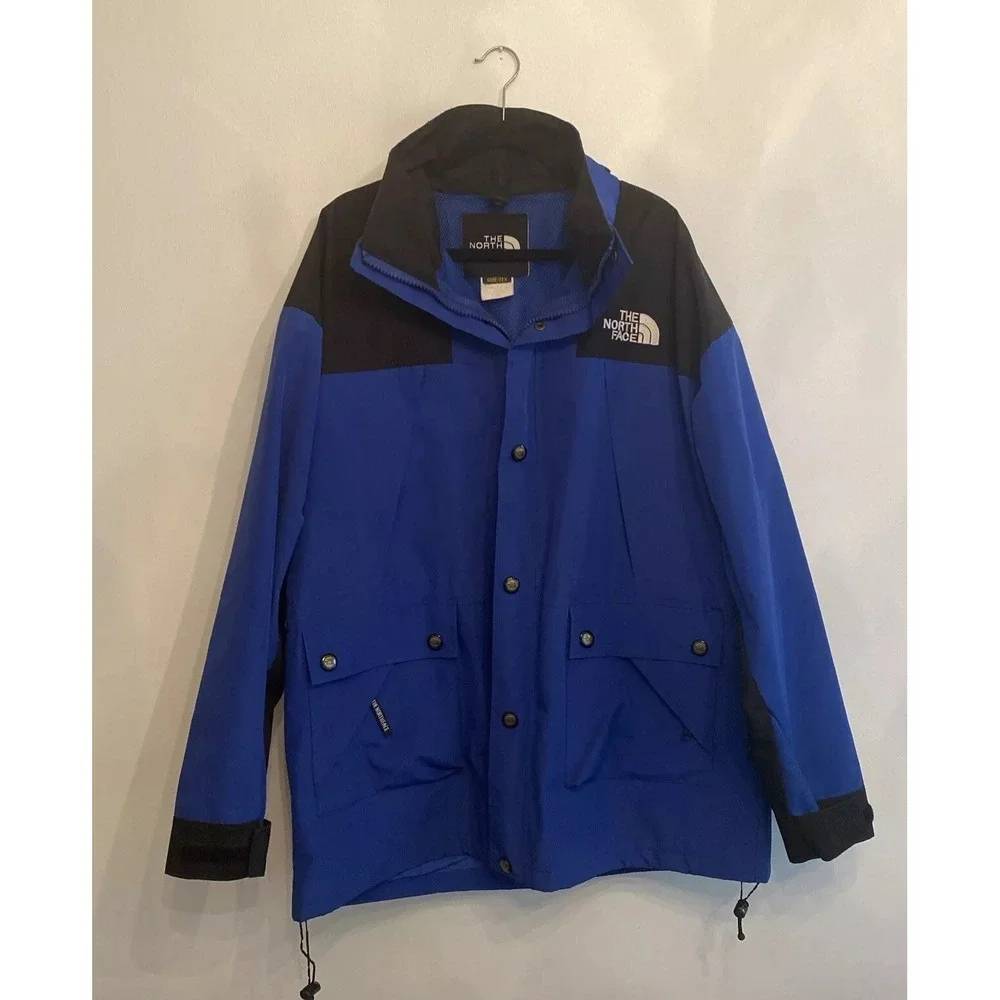 Vtg The North Face Size‎ XXL GORE-TEX Mens Shell Jacket Waterproof Blue